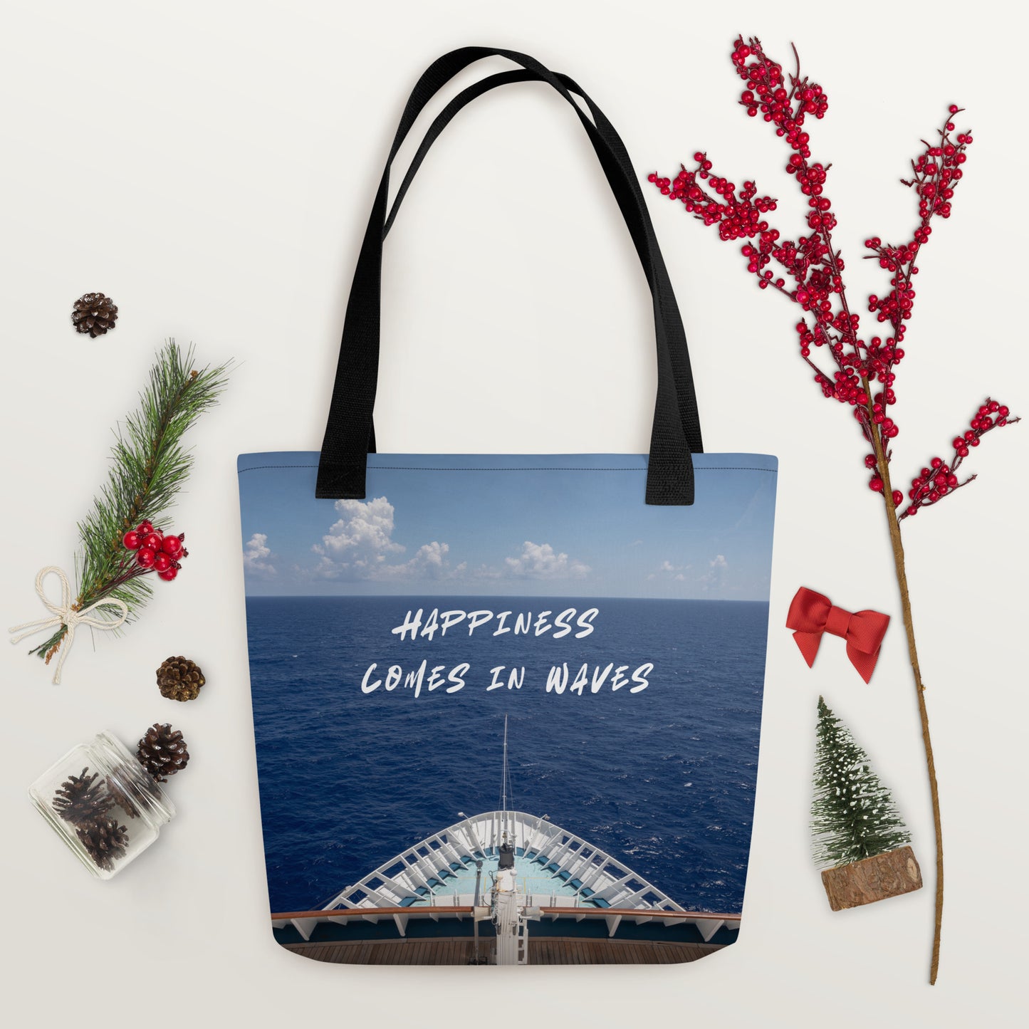 Happiness comes in waves - Tote bag
