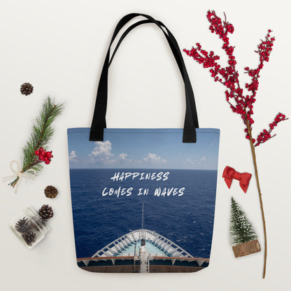 Happiness comes in waves - Tote bag