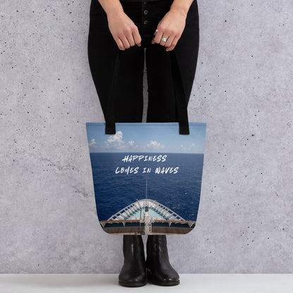 Happiness comes in waves - Tote bag
