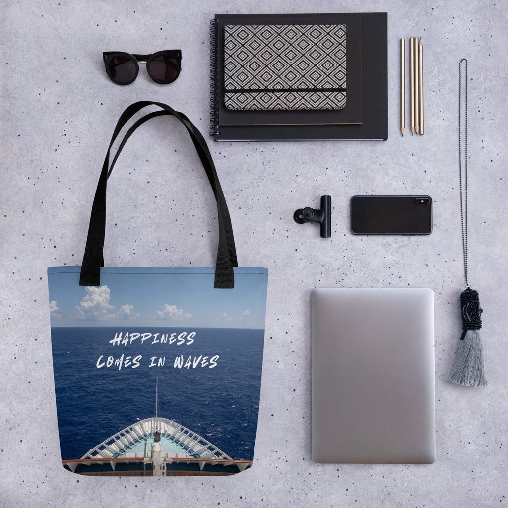 Happiness comes in waves - Tote bag