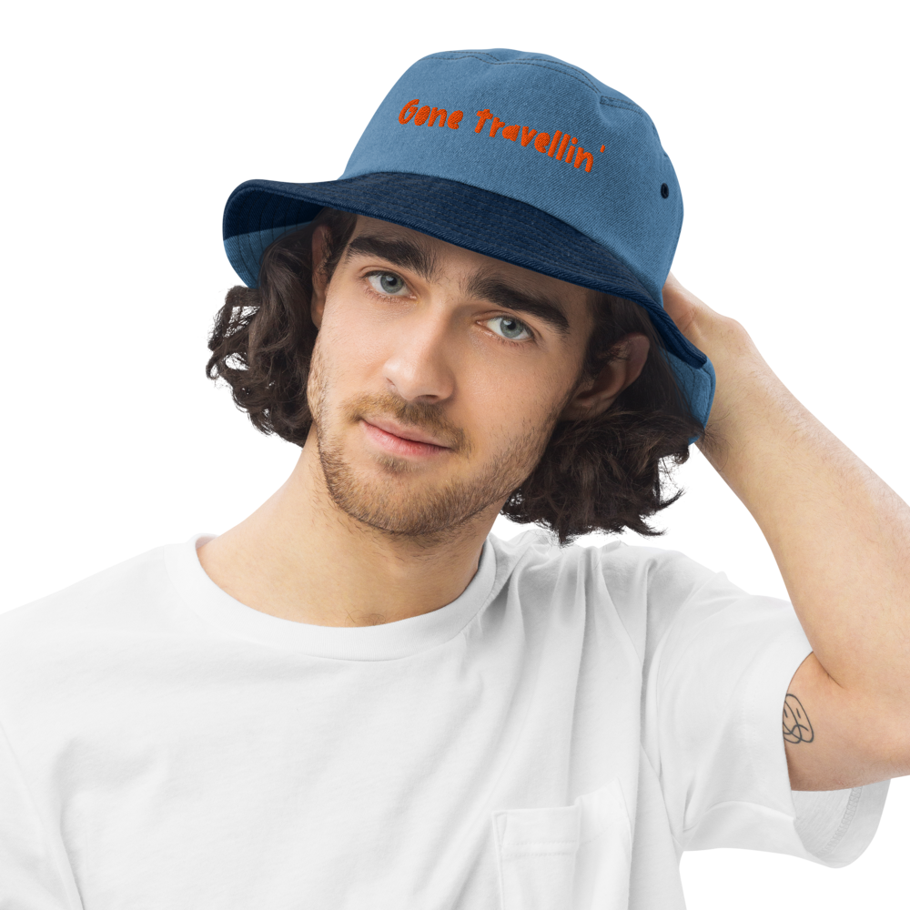 Gone Travellin' - Denim bucket hat