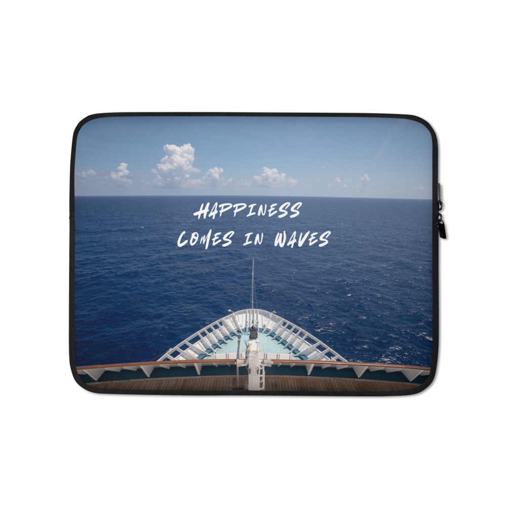 Happiness comes in Waves - Laptop Sleeve