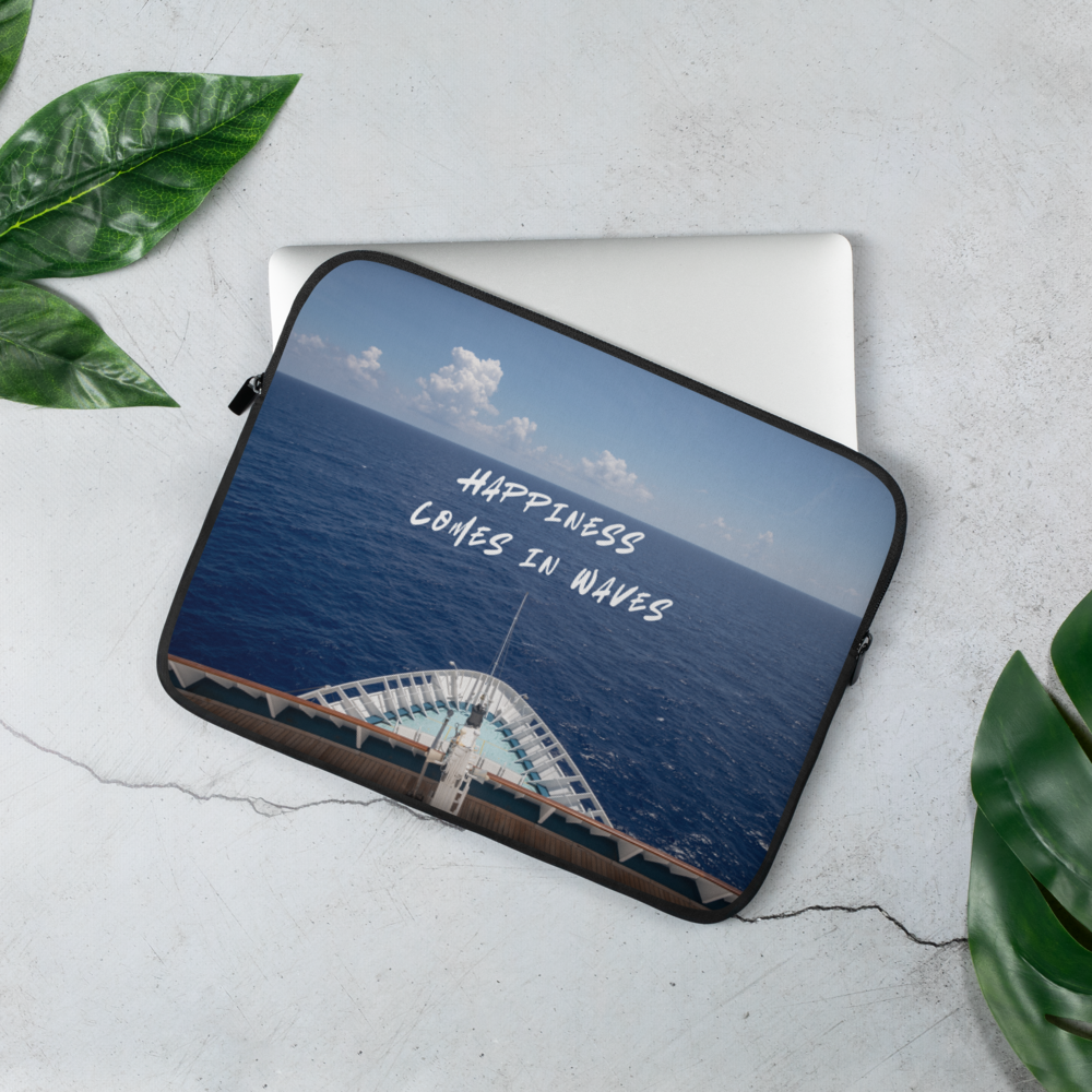 Happiness comes in Waves - Laptop Sleeve