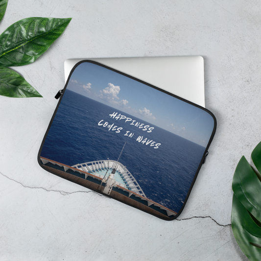 Happiness comes in Waves - Laptop Sleeve