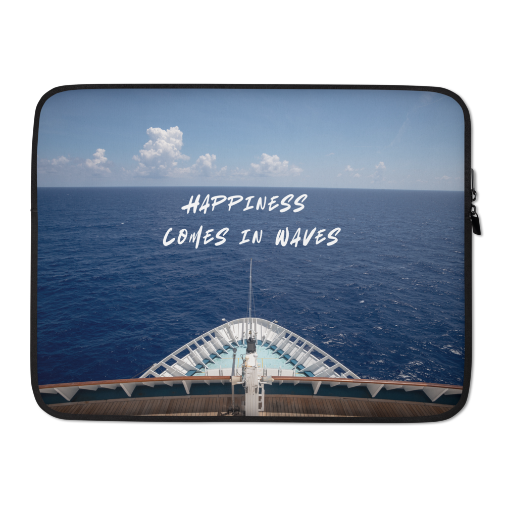 Happiness comes in Waves - Laptop Sleeve