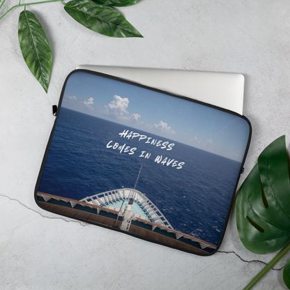 Happiness comes in Waves - Laptop Sleeve